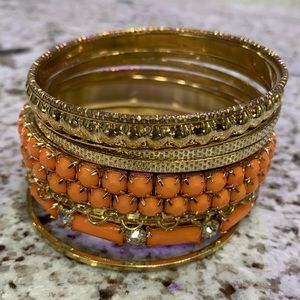 9 bangles 🥰 coral